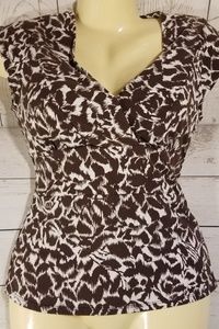 BCBGMAXAZRIA Brown/Cream Top